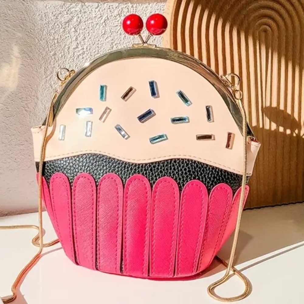 Pink and Black Cupcake Handbag